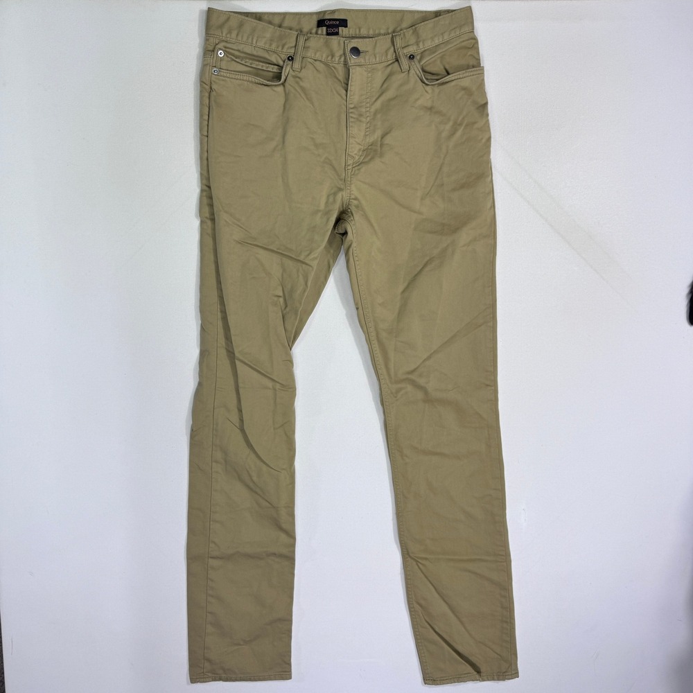 Quince Comfort Stretch Traveler 5-Pocket Pants Khaki 32x34 (33x33) Mens Chino